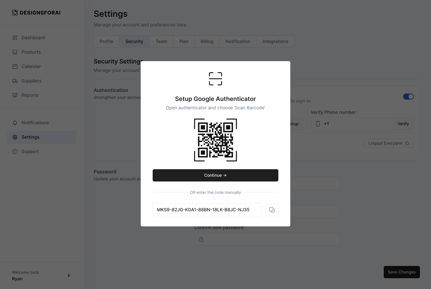Authentication Screen 5
